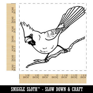 Captivating Northern Cardinal Bird Square Rubber Stamp for Stamping Crafting