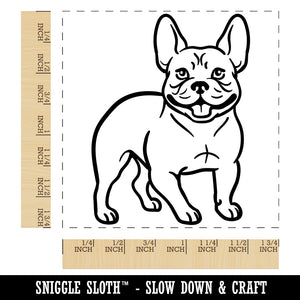 Charming Frenchie French Bulldog Pet Dog Square Rubber Stamp for Stamping Crafting