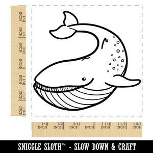 Gentle Blue Whale Square Rubber Stamp for Stamping Crafting