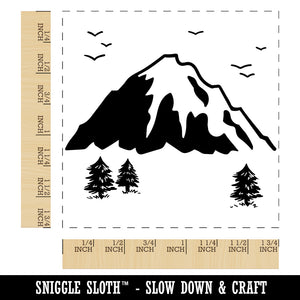 Mountain Scenic Landscape Square Rubber Stamp for Stamping Crafting
