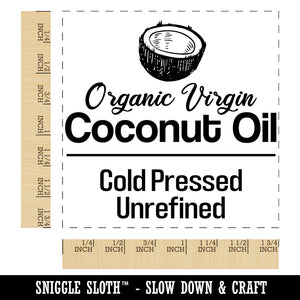 Organic Virgin Coconut Oil Cold Pressed Square Rubber Stamp for Stamping Crafting