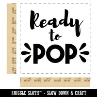 Ready to Pop Shower Pregnancy Square Rubber Stamp for Stamping Crafting