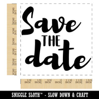 Save the Date Wedding Invitation Square Rubber Stamp for Stamping Crafting