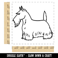 Serious Scottish Terrier Pet Dog Square Rubber Stamp for Stamping Crafting