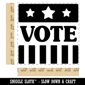Vote Stars and Stripes Voting Patriotic Square Rubber Stamp for Stamping Crafting