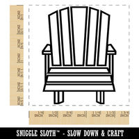 Adirondack Beach Lake Chair Outline Square Rubber Stamp for Stamping Crafting