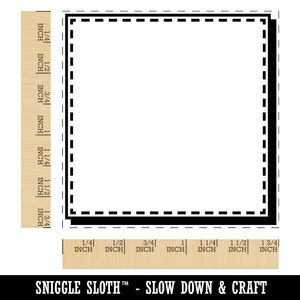 Journaling Framework Block Dashed Line Drop Shadow Square Rubber Stamp for Stamping Crafting