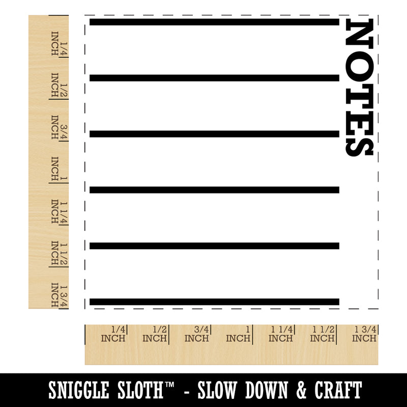 Notes List Journaling Page Lines To Do Square Rubber Stamp for Stamping Crafting