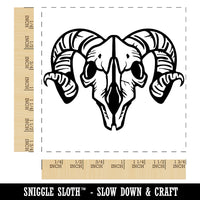 Horned Ram Skull Square Rubber Stamp for Stamping Crafting