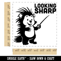 Looking Sharp with Cute Porcupine Square Rubber Stamp for Stamping Crafting