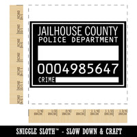 Mugshot Crime Inmate Board Jail Square Rubber Stamp for Stamping Crafting