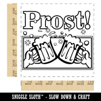 Oktoberfest Prost German Cheers Beer Steins Square Rubber Stamp for Stamping Crafting