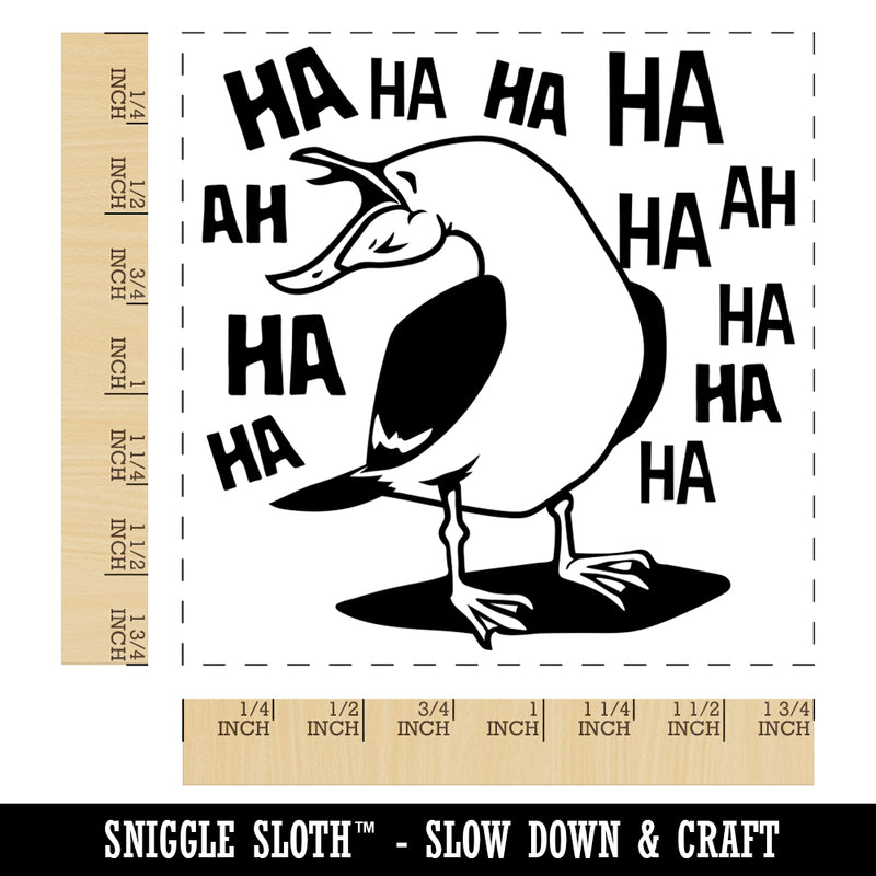 Seagull Laughing Out Loud Square Rubber Stamp for Stamping Crafting