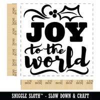 Joy to the World Christmas Square Rubber Stamp for Stamping Crafting