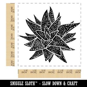 Haworthia Limifolia var Striata Succulent Plant Square Rubber Stamp for Stamping Crafting