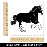 Mighty Clydesdale Horse Square Rubber Stamp for Stamping Crafting