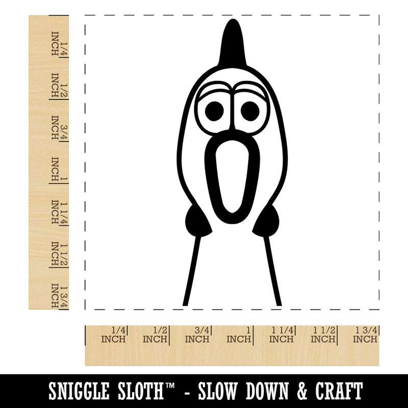 Screaming Rubber Chicken Head Square Rubber Stamp for Stamping Crafting