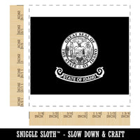 Idaho State Flag Square Rubber Stamp for Stamping Crafting