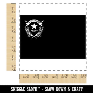 Nevada State Flag Square Rubber Stamp for Stamping Crafting