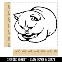 Chonk the Chubby Fat Cat Square Rubber Stamp for Stamping Crafting