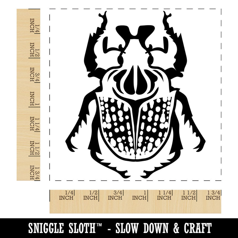 Goliath Beetle Giant Insect Square Rubber Stamp for Stamping Crafting
