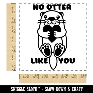 No Otter Other Like You Hugging Heart Anniversary Valentine's Day Square Rubber Stamp for Stamping Crafting