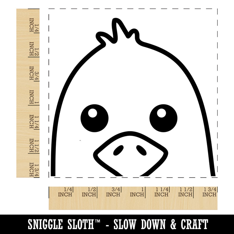 Peeking Bird Seagull Square Rubber Stamp for Stamping Crafting