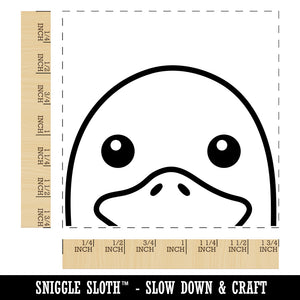 Peeking Duck Goose Square Rubber Stamp for Stamping Crafting