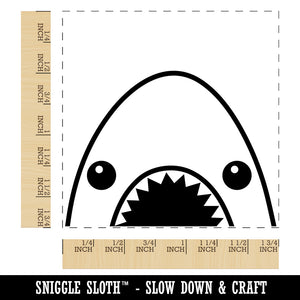 Peeking Shark Square Rubber Stamp for Stamping Crafting