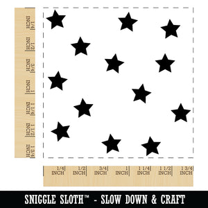 Scattered Stars Square Rubber Stamp for Stamping Crafting