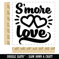 S'more Love Double Hearts Anniversary Valentine's Day Square Rubber Stamp for Stamping Crafting