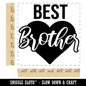 Best Brother in Heart Square Rubber Stamp for Stamping Crafting