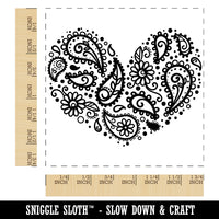 Paisley Heart Square Rubber Stamp for Stamping Crafting
