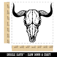 Bull Skull Square Rubber Stamp for Stamping Crafting