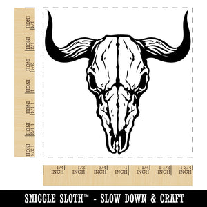 Bull Skull Square Rubber Stamp for Stamping Crafting