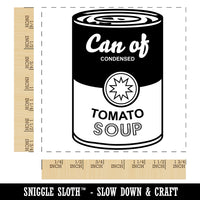 Can of Tomato Soup Modern Art Square Rubber Stamp for Stamping Crafting