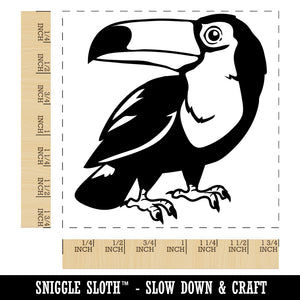 Curious Toco Toucan Bird Square Rubber Stamp for Stamping Crafting