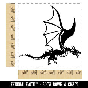 Fierce Flying Dragon Square Rubber Stamp for Stamping Crafting