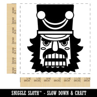 Grumpy Angry Christmas Nutcracker Face Square Rubber Stamp for Stamping Crafting