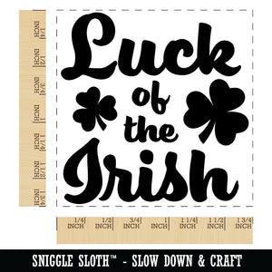 Luck of the Irish Shamrocks Saint Patrick's Day Square Rubber Stamp for Stamping Crafting