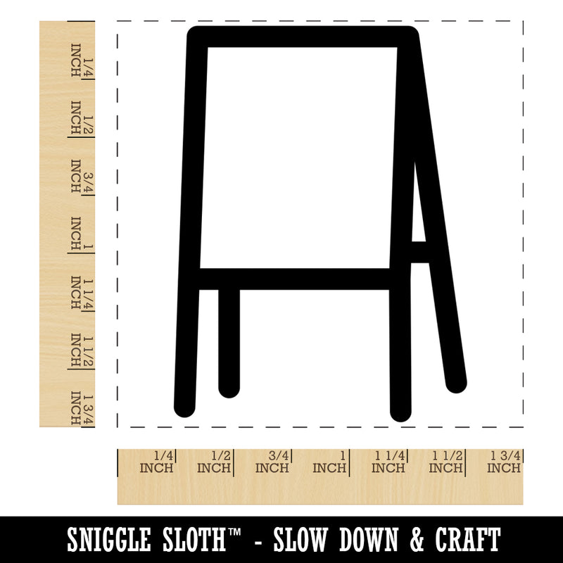Blank Easel Sign Painting Art Square Rubber Stamp for Stamping Crafting