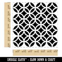 Geometric Overlapping Circles Square Rubber Stamp for Stamping Crafting