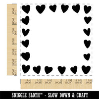 Cute Sweet Hearts Border Square Rubber Stamp for Stamping Crafting
