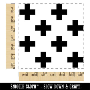 Swiss Cross Repeating Pattern Square Rubber Stamp for Stamping Crafting