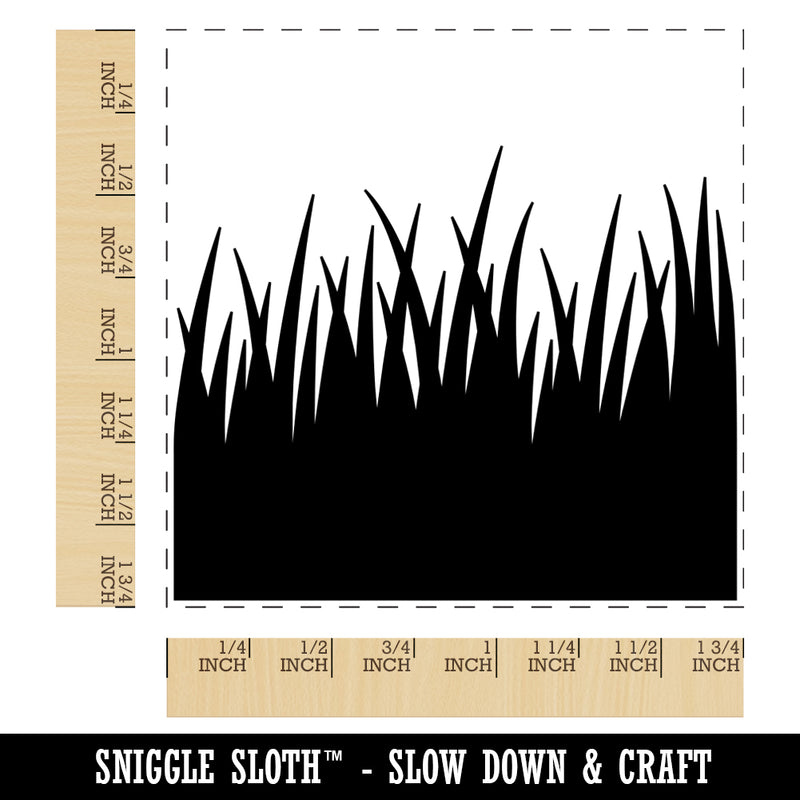 Blades of Grass Square Rubber Stamp for Stamping Crafting