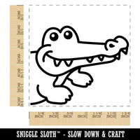 Peeking Alligator Square Rubber Stamp for Stamping Crafting