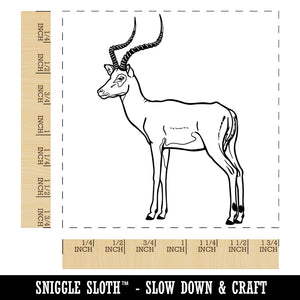 African Impala Antelope Square Rubber Stamp for Stamping Crafting