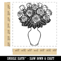 Bouquet of Roses Romantic Valentine's Day Anniversary Square Rubber Stamp for Stamping Crafting