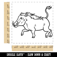 Common Warthog Pig Square Rubber Stamp for Stamping Crafting