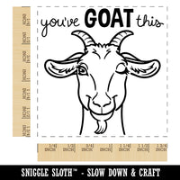 You've Goat Got This Motivational Quote Pun Square Rubber Stamp for Stamping Crafting